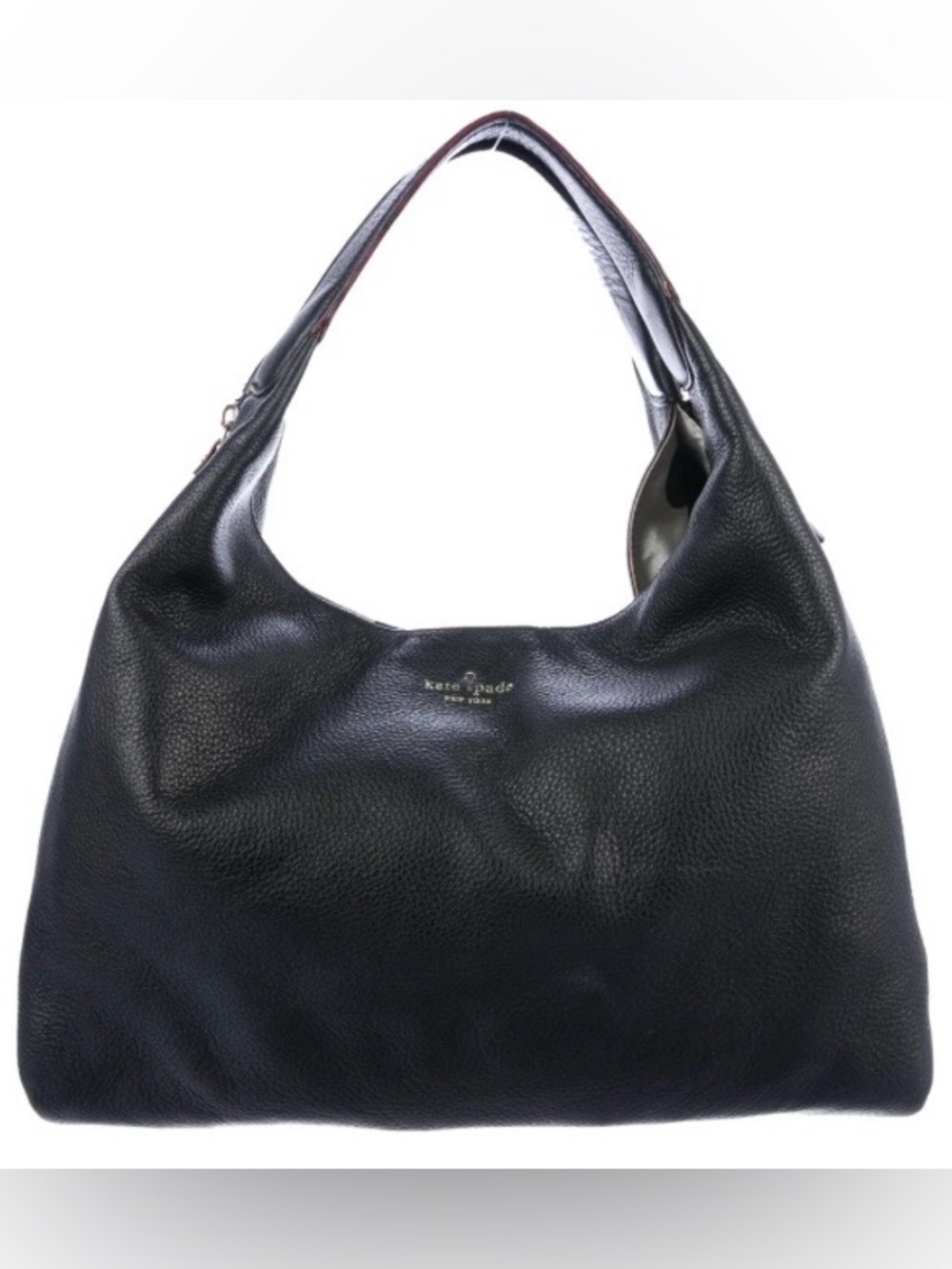 kate spade Mansfield Juniper Black Pebbled Leather Hobo Bag